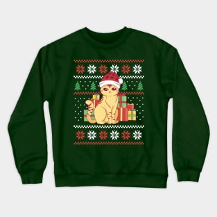 Christmas cat ugly sweater Crewneck Sweatshirt
